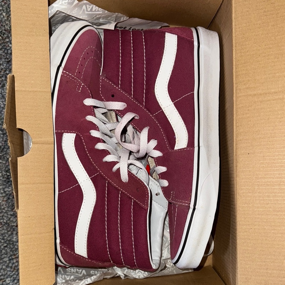 Vans Burgundy High-Top Sneakers